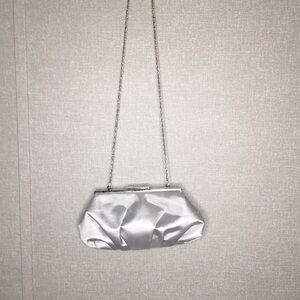 Vintage Lulu Townsend Silver Satin Clutch